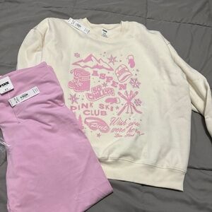 New with tags pink outfit xl